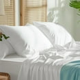 thumbnail image 5 of Pillow Cases Standard Size 2 Pack, Bamboo Rayon with Envelope Closure, Cooling Breathable Pillow Cover for Hot Sleeper & Night Sweats, 20x26 inch, White, 5 of 5
