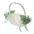 thumbnail image 4 of Cesta para niña de flores, cesta de encaje para , cesta tejida, elegante cesta de boda, cesta de flores de satén para banquete de Estilo A, 4 of 7
