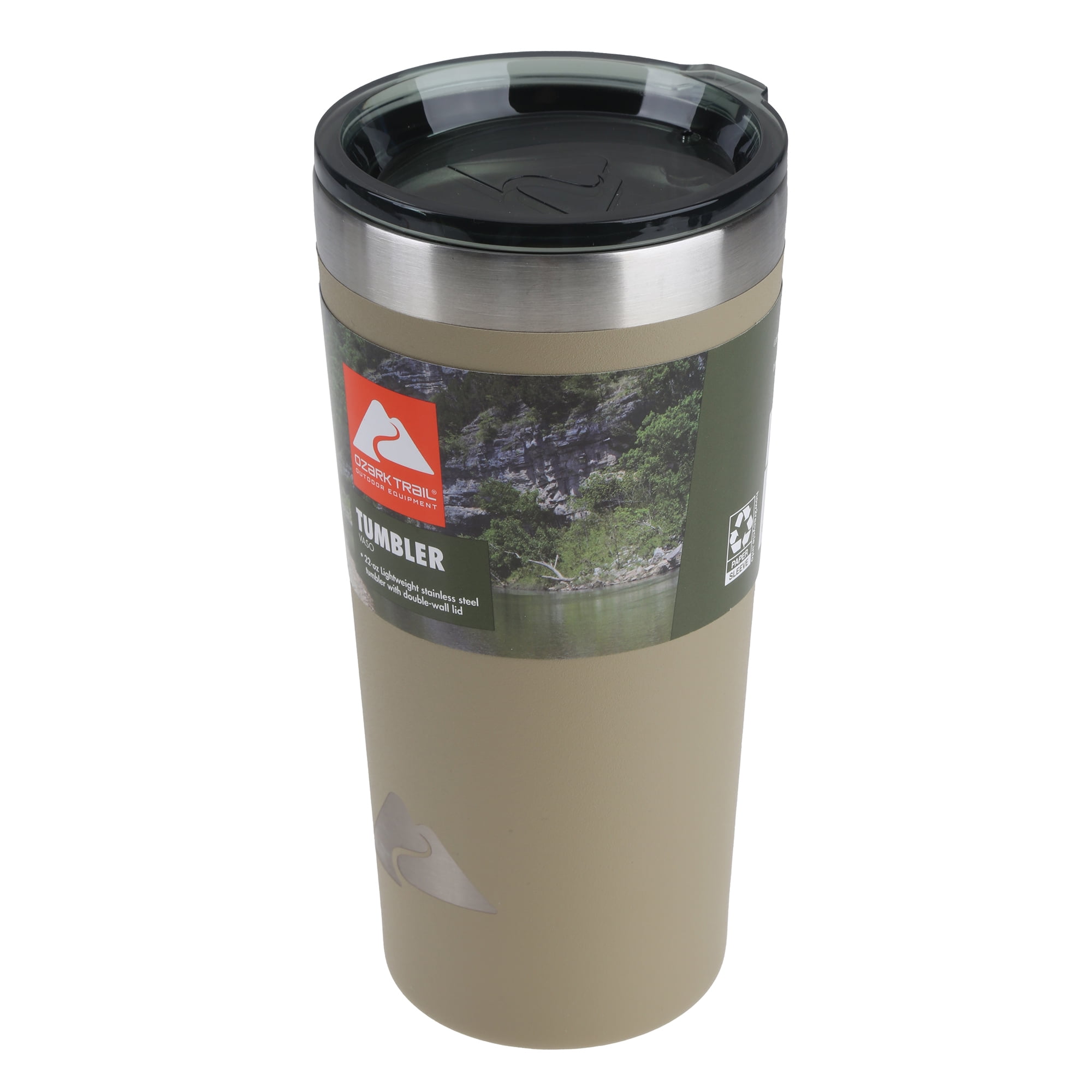 Ozark Trail Double 22oz Wall Vacuum Sealed Stainless Steel Tumbler,  Mountainscape 