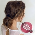 thumbnail image 3 of Unique Bargains 1 Pc Fashion Round Fish Shape Hair Clips Hairdo Clip Wine Red, 3 of 5