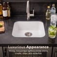 thumbnail image 6 of Houzer Platus 19 in White Fireclay Undermount Square Single Bowl Bar Sink - PTB-1919 WH, 6 of 9