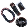thumbnail image 5 of Wood Grain Faux Leather Car Steering Wheel Cover 14.5 To 15.5 Inch Diameter, 5 of 8