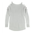 thumbnail image 2 of bar III Chandail Tricoté Asymétrique pour Femmes, Gris, Moyen, 2 of 2