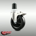 thumbnail image 2 of 5 Inch 316SS Soft Rubber Swivel 1-3/4 Inch Expanding Stem Caster Lock Brake SCC, 2 of 2