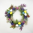 thumbnail image 3 of 12inch Easter Egg Wreath Elegant Spring Wreath with Flowers,Eggs,GreenLeaves andTwine,ArtificialSpring Easter Wreath Front Door Decorations for Home Wall Window Party and Holiday Celebrations, 3 of 5