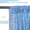 thumbnail image 4 of Cortinas de fondo con lentejuelas SoarDream Baby Blue Glitter, 2,4 x 2,4 m, 4 of 6
