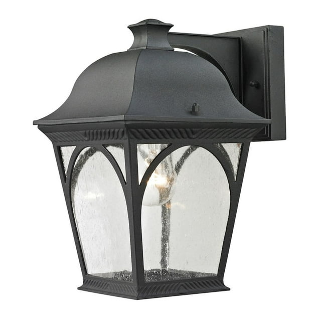 Elkgroup International Cape Ann 1 Light Outdoor Coach Lantern In Matte Textured Black