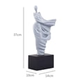 thumbnail image 6 of Resin Women Statue Lady Sculpture Figurine, Handmade Art, Abstract Modern Ornament for Home, Wedding, Anniversary, Office Decor - Gray, 6 of 6