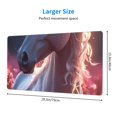 thumbnail image 2 of Kdxio Flower White Horse Print Large Gaming Mouse Pad,Non-Slip Base,Water Resist Keyboard Pad for Gamer,Office & Home,29.5 x 15.8 in, 2 of 6