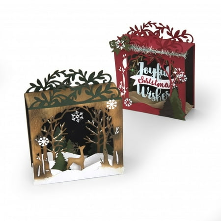 4 Piece Dies Set - Sizzix Thinlits Dies By Katelyn Lizardi 19/Pkg -Holiday Shadowbox