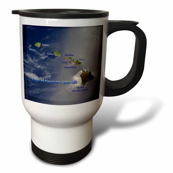 3drose, View of the Hawaiian Islands, 14oz Stainless Steel Travel Mug