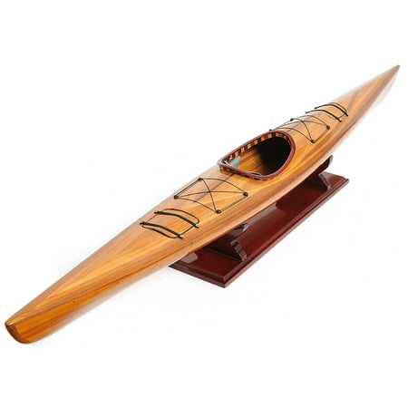 Kayak Model Display Old Modern Handicraft Wood Canoe 42" Fully Assembled Boat