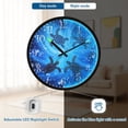thumbnail image 5 of Voice Activated Clock with Glow Light 12 Inch Large Silent Wall Clock Battery Operated for Home Decor Small Sea Turtles, 5 of 8