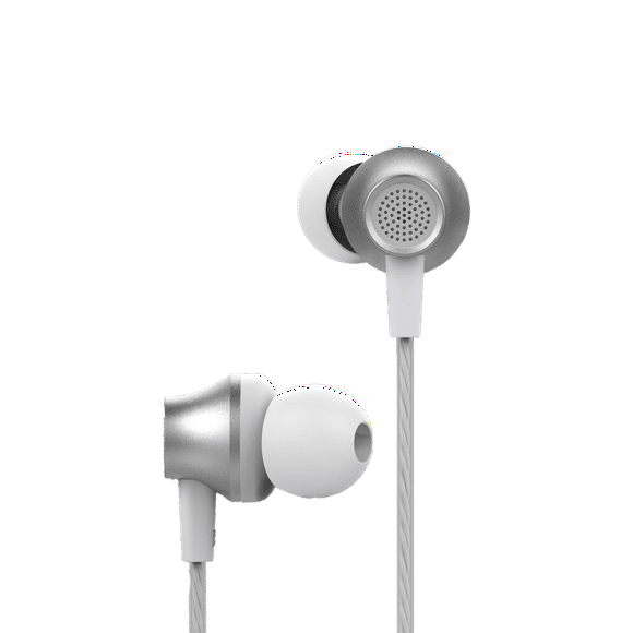 Devia Metal In-ear Wired Earphone with Remote and Mic, Silver