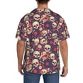 thumbnail image 3 of Kdxio Men's Hawaiian Shirt for Men Short Sleeve Shirt Skull rock music record Summer Casual Holiday Beach Button Down T-Shirts, 3 of 5