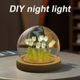 thumbnail image 4 of Artificial Tulip Flower Night Light Led Bedside Lamp Christmas Gifts Lamp Decorations (Blue), 4 of 10