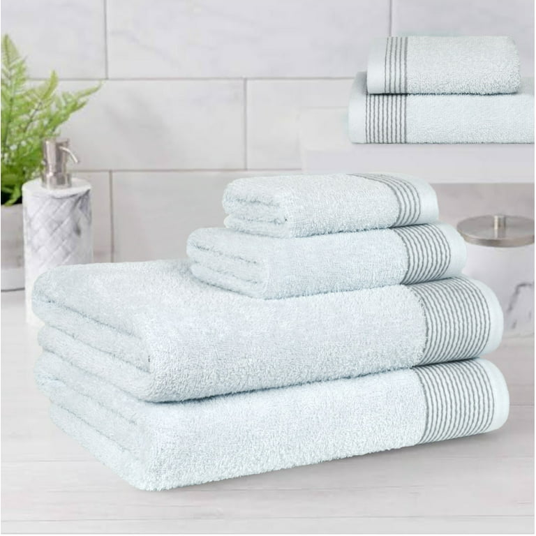 COTTON CRAFT Ultra Soft 6 Piece Towel Set - 2 Oversized Bath Towels, 2 Hand  Towels, 2 Washcloth - Quick Dry Absorbent Everyday Luxury Hotel Spa Gym