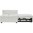thumbnail image 7 of 4 in 1 Single Convertible Chair Bed, Recliner Couch Sleeper Sofa Bed with Adjustable Backrest and Sturdy Wood Frame, Modern Loveseat Sofa for Living Room, Bedroom, Small Space (Beige), 7 of 7