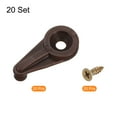 thumbnail image 3 of Unique Bargains Glass Retainer Clips Kit, 20Pack 3.5mm Cabinet Glass Clips W Screws (Red Brown), 3 of 7