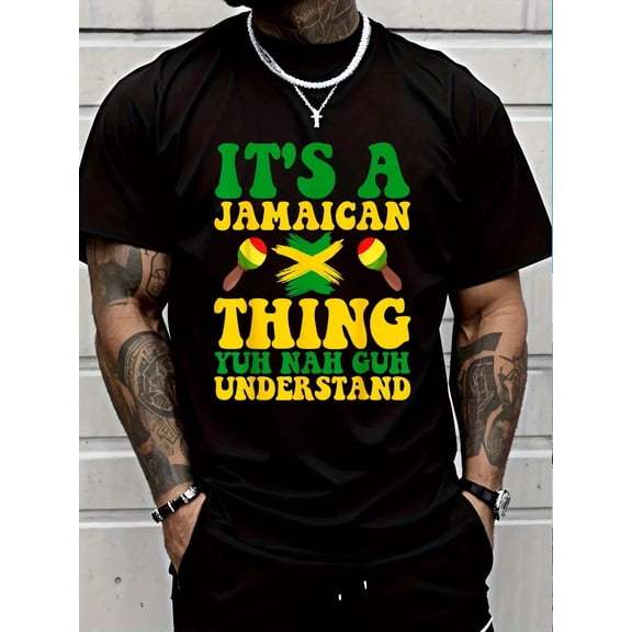 100% Cotton ITS A JAMAICAN THING YUH NAH GUH UNDERSTAND JAMAICAN ROOTS T-Shirt Women's Men Graphic Tee