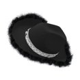 thumbnail image 1 of Decodeary Wide Brim Cowboy Hat With Sun Protection For Outdoor Activities Fashion Black 1Set, 1 of 6