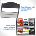 thumbnail image 5 of AIWFL Floor Standing Magazine Rack, 4 Layer Brochure Display / Newspaper Stand Bookshelf with Casters for Living Room, Exhibitions, Shops, Offices, 5 of 10