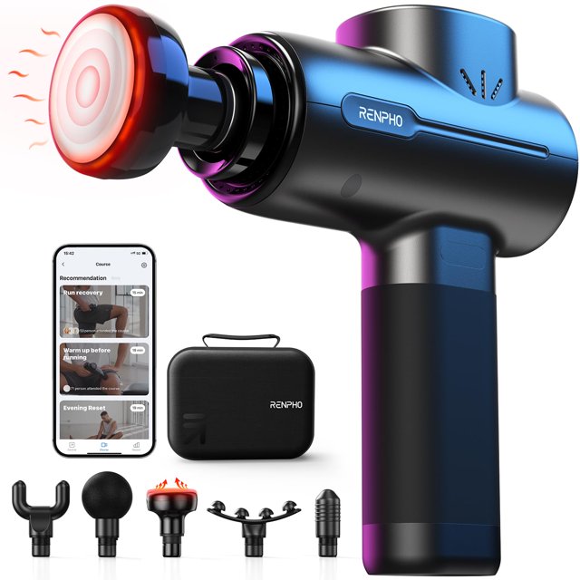 Pistola de masaje RENPHO Active+ Thermal con Heat FSA HSA Bluetooth