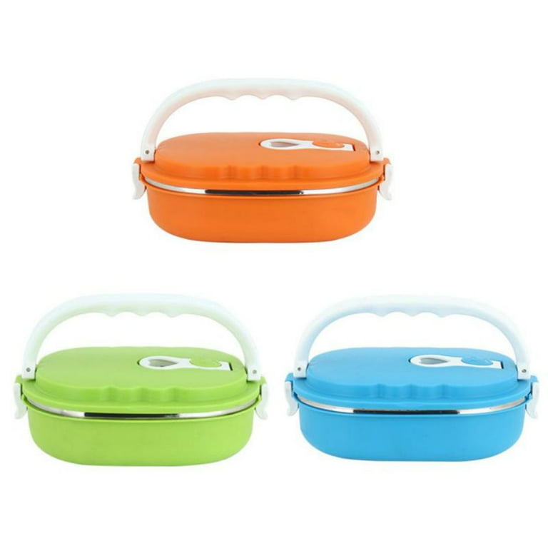 Thermal Lunch Box Bento Lunch Box with Stainless Steel Thermal Insulation,  Stuffygreenus 1 Layer of Food Containers Leak Proof for Kids, Adult Keep