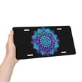 thumbnail image 4 of KAKALAD Teal And Purple Mandala 03 Aluminum Universal Car Vehicles License Plate 6" x 12" (4 Holes), 4 of 9