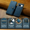 thumbnail image 5 of Dteck Case for Google Pixel 8 Wallet 2 in 1 Magnetic Detachable Folio Flip Leather Case for Men Women,Blue, 5 of 8
