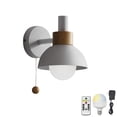 thumbnail image 1 of FSLiving Romantic Warm White Shade Wall Mounted Lamp Rechargeable Battery Run Remote Control Color Changing RGB Mode Macarons Bedside Lighting Fixtures for Reading Coffee Store - 1 Light, 1 of 1