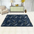 thumbnail image 2 of SKYSONIC 72x48in Blue Whales Stars Area Rug, Summer Sea Animal Non-Slip Floor Carpet for Indoor Living Dining Room and Bedroom Area, 2 of 7
