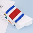 thumbnail image 7 of Deago 5 Pairs Fun Novelty Striped Retro Crew Socks for Women Men Sporty Running Calf Casual Cotton Athletic Socks (MultiColor), 7 of 7