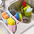 thumbnail image 3 of 2 Pack Kitchen Sink Shelf Hanging Sponge Drainboard Storage Baskets,Sink Faucet Housing Cradle Kitchen Shelving Rack Drain Sponges (Pink), 3 of 6