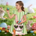 thumbnail image 5 of Pounoo Womens Maxi Dresses Bunny Print Ruffle Sleeve Loose Fit Lightweight Pullovers Cute Summer Style (For Small Wearers) Gift, 5 of 9