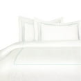 thumbnail image 2 of Melange Home Percale Cotton Crisp Single-stripe Duvet Cover Set Grey/White 3 Piece, 2 of 3