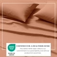 thumbnail image 4 of Cotton Heathered Melange Jersey Knit Bed Sheet Set (Twin / Twin XL, Terracotta), 4 of 7