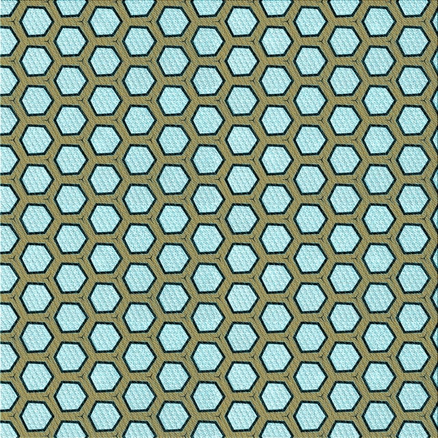 Ahgly Company Machine Washable Indoor Square Transitional Blue Lagoon Blue Area Rugs, 7' Square