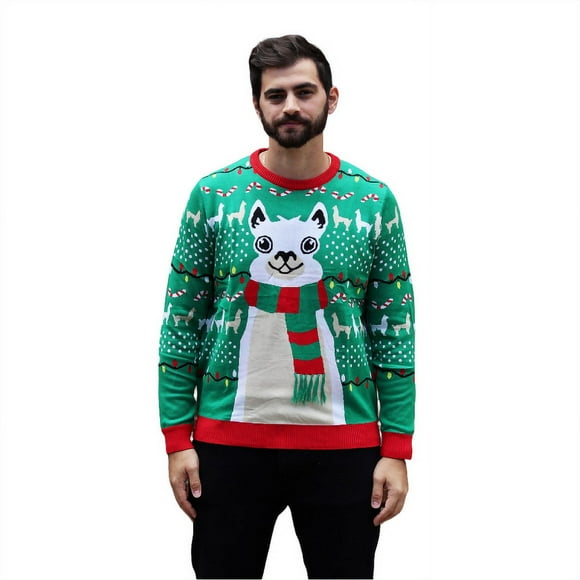 Winter Llama Sweater Men's Ugly Christmas Sweater