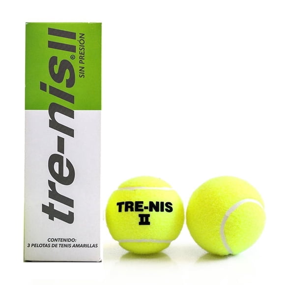 Pelotas de Tenis Profesional Modelo Tre-nis II 24 envases con 3 pelotas (72 pzas)