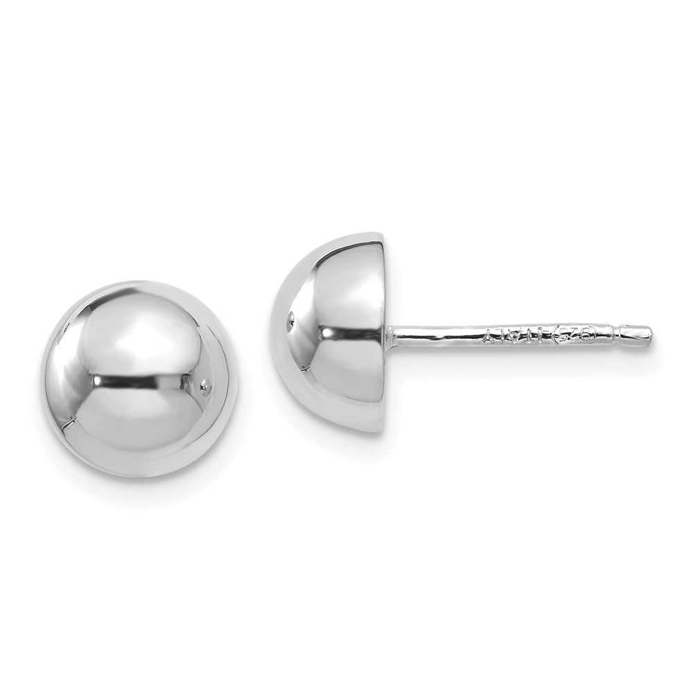 Stainless Steel Textured Polished X Post Earrings 20 mm 20 mm Button Earrings Jewelry 