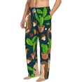thumbnail image 2 of Balery Men'S Cute Hedgehogs Cactus Blue Pants,Sleepwear Pants,Pajama Pants,Pj Bottoms Drawstring And Pockets-Xx-Large, 2 of 9