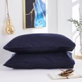 thumbnail image 1 of Funda de almohada sencilla de satén de imitación de seda, funda de almohada de color liso para cama, 1 of 6