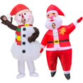 thumbnail image 4 of Disfraces inflables divertidos de Navidad para hombre, Papá Noel, muñeco de nieve, árbol, fiesta de Carnaval de Navidad y Halloween para adultos, 4 of 4