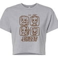 thumbnail image 3 of Marvel Guardians of the Galaxy - Groot Grid - Juniors Cropped Graphic T-Shirt, 3 of 5