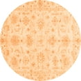 thumbnail image 1 of Ahgly Company Indoor Round Oriental Orange Modern Area Rugs, 3' Round, 1 of 4