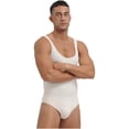 thumbnail image 4 of Lencería para hombre, camiseta atlética ajustada sin mangas, leotardo deportivo ajustado, ropa moldeadora a rayas, culturismo, Yoga, Fitness, 4 of 5