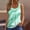 #048-Green, variant on Warop Women's Tank Top with Random Print, Stretch Fabric, Loose Fit V-Neck for Casual and Daily Wear