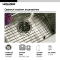 thumbnail image 3 of Houzer PNC-3200SR-1 32.25" x 20.5" x 9" , 7" Undermount Stainless Steel 70/30 Double Bowl Kitchen Sink, Small Bowl Right, 16 Gauge, 3 of 3