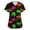 Earthy Yellow, variant on Halloween Scrubs for Women Working Nursing Uniform Short Sleeve V Neck Pumpkin Skeleton Holiday Print Tunic Scrubs Cute Halloween Blouse T-Shirts Tee Tops